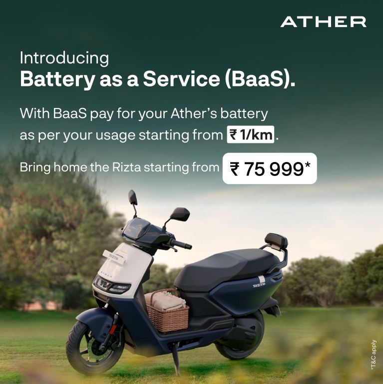 Ather Energy introduces ‘Battery as a Service’ 