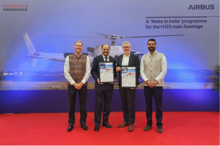Mahindra Aerostructures Secures Airbus H125 Helicopter Fuselage Manufacturing Contract