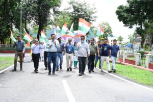NTPC Bongaigaon Employees Participate in ‘Har Ghar Tiranga’ March