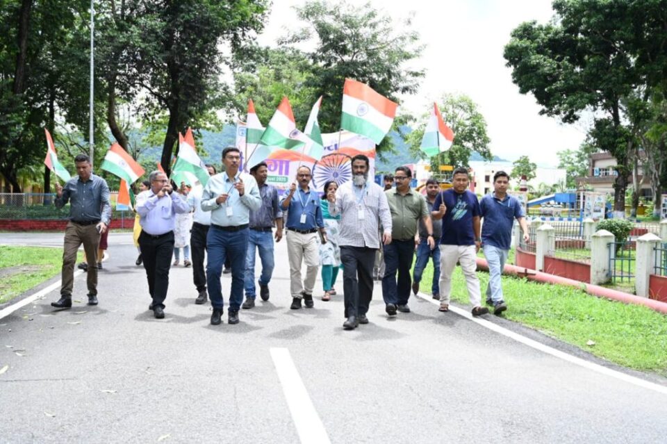 NTPC Bongaigaon Employees Participate in ‘Har Ghar Tiranga’ March