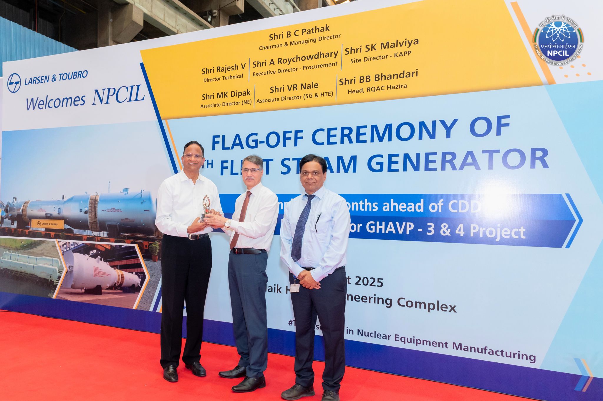 Steam Generator for GHAVP Units 3 & 4 Flagged Off Ahead of Schedule