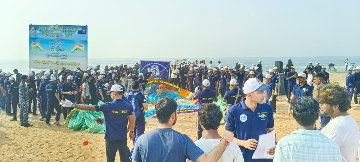 Adani Gangavaram Port Extends Support for International Coastal Cleanup at Ramakrishna Beach, Visakhapatnam