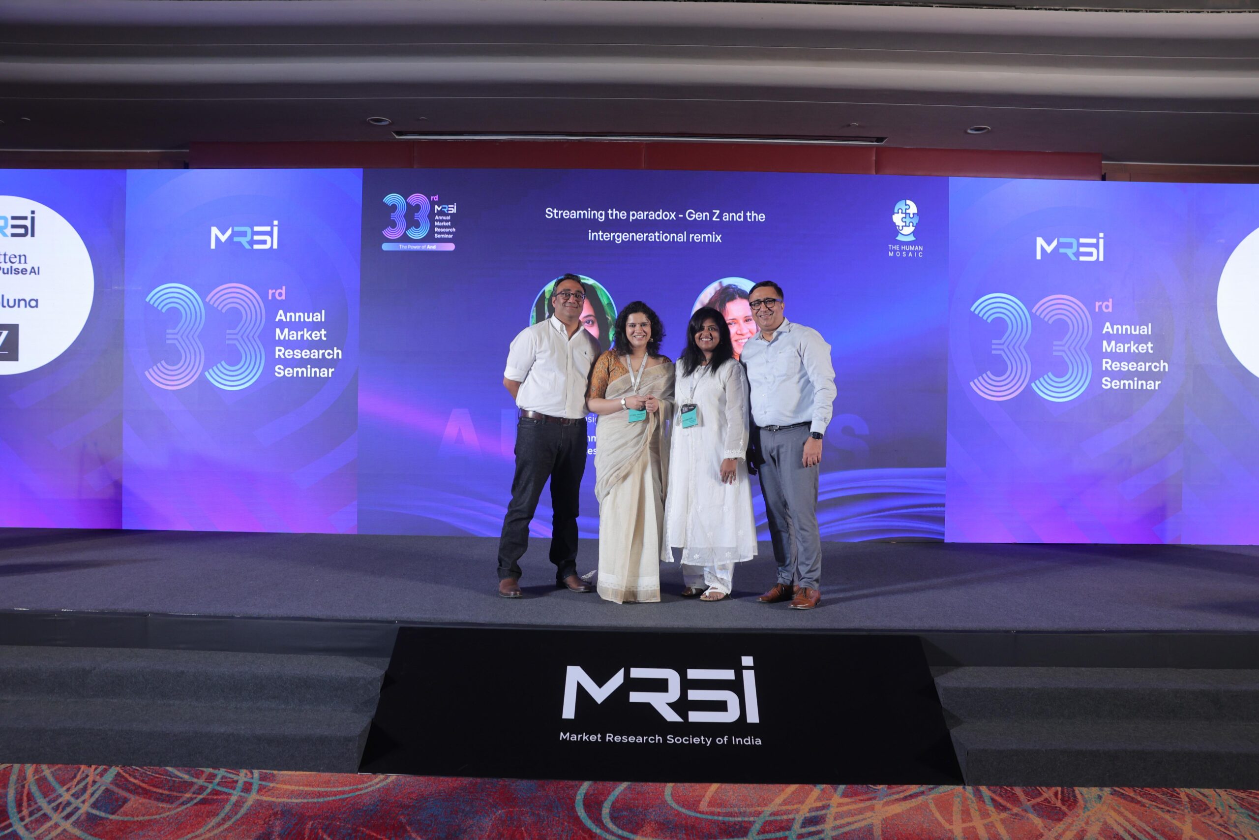 Kantar Insights and Bharti Airtel Ltd Announced as Winner at MRSI’s 33rd Annual Market Research Seminar