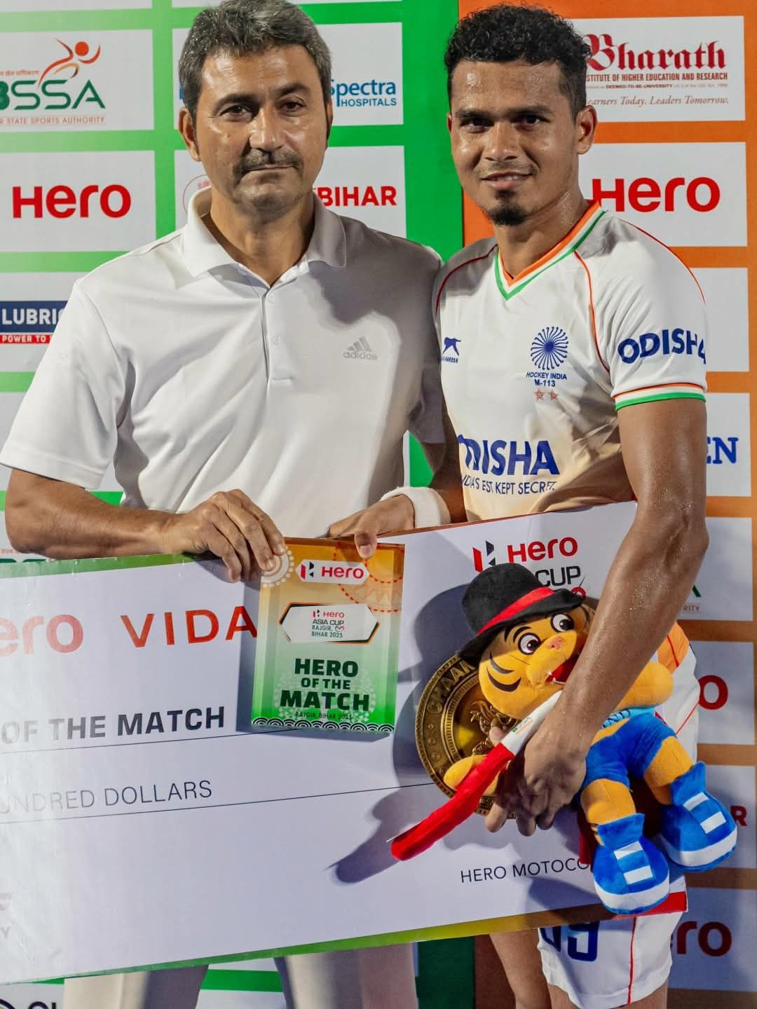 Shilanand Lakra alumnus of SAIL Hockey Academy of RSP shines in the Asia Cup Hockey championship