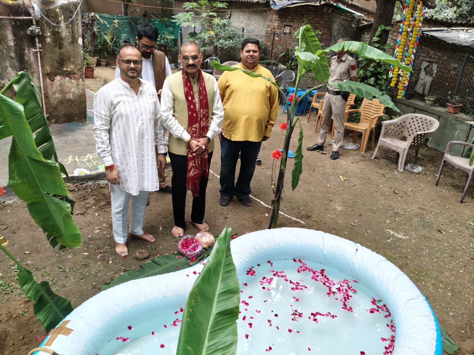 South Moti Bagh' s E Block Glows with the Spirit of Chhath Puja