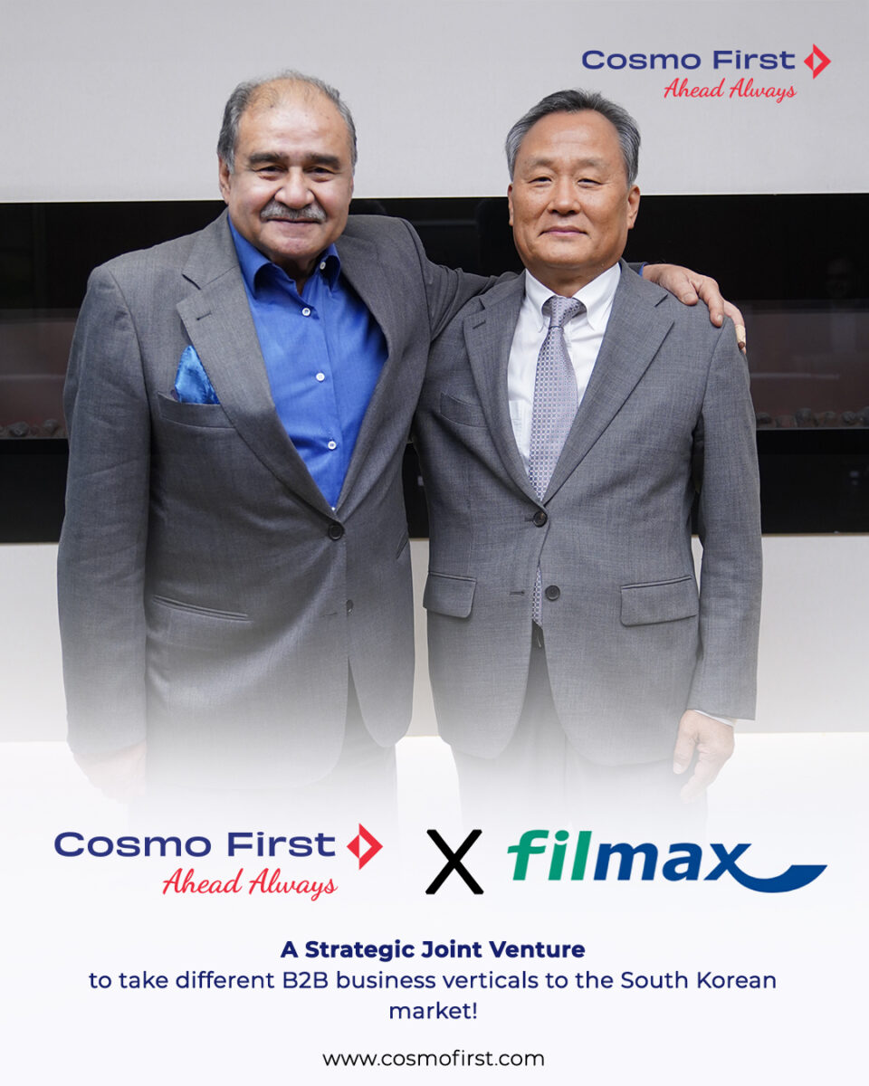 Cosmo First Announces Strategic Joint Venture in South Korea