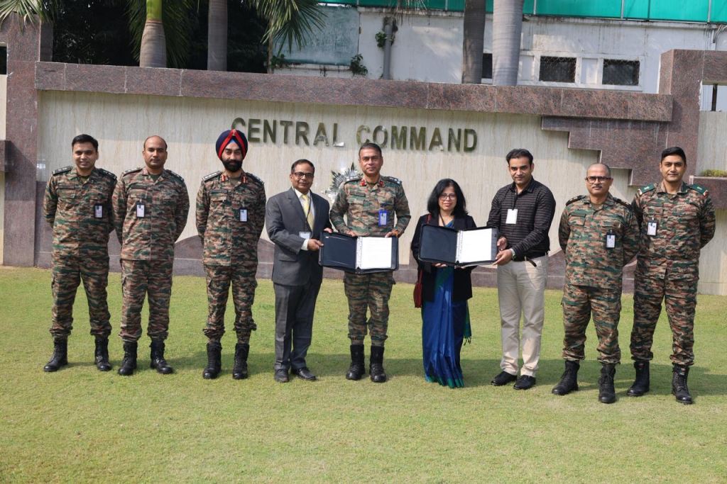 C3iHub IIT Kanpur Signs MoU with HQ Central Command Indian Army