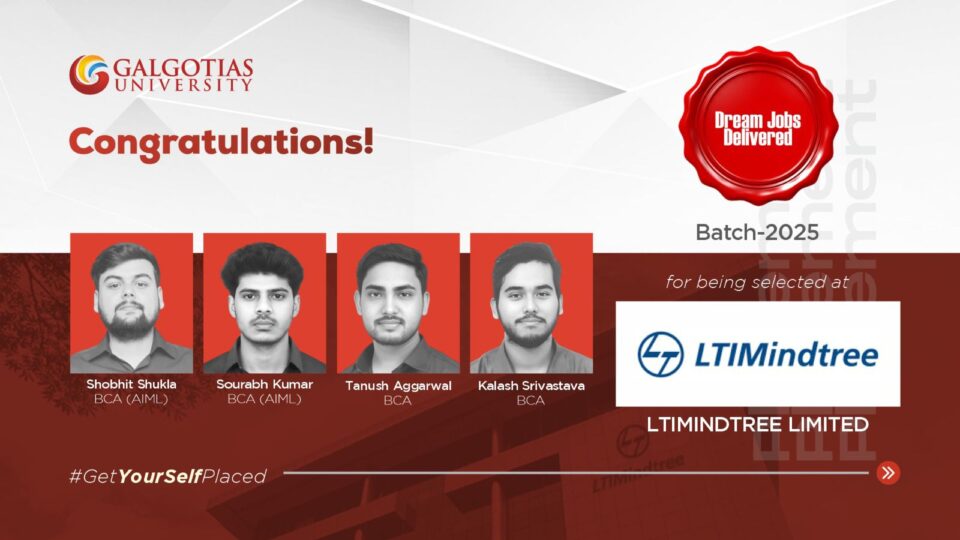 Galgotias BCA Students Secure Prestigious Placements at LTIMindtree