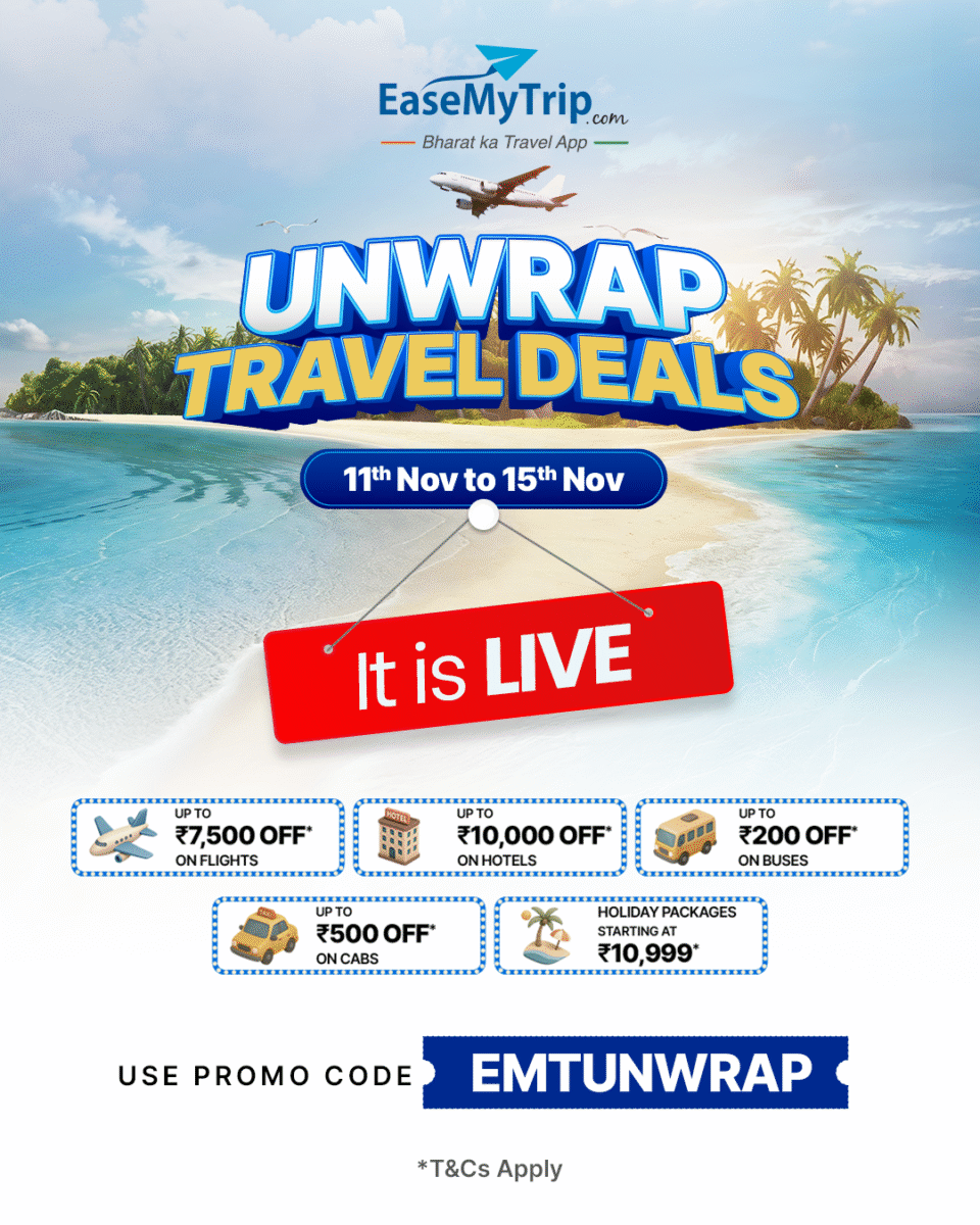 EaseMyTrip Rolls Out ‘Unwrap Travel Deals Sale’ for Winter Holiday Plans