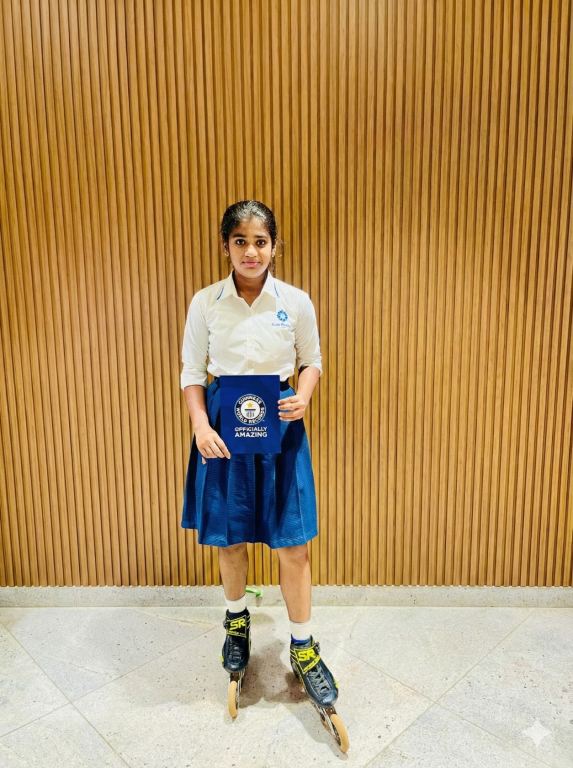 EuroSchool Airoli Student Secures Second Guinness World Record in Skating