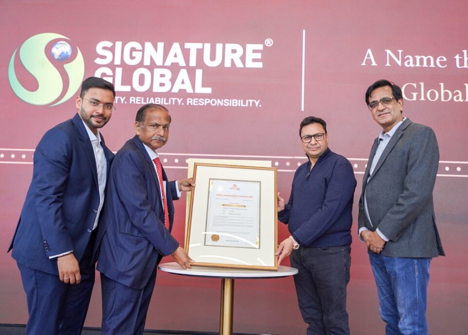 Signature Global Awarded Vastu Compliance Certification