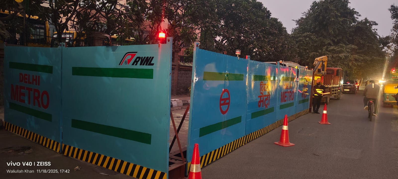 Delhi Metro construction site safety measures