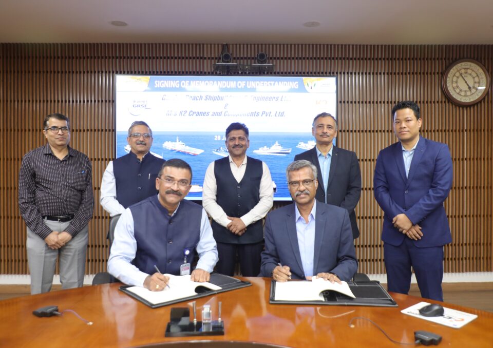 GRSE signs MoU with K2 Cranes to boost Atmanirbhar Bharat in crane manufacturing