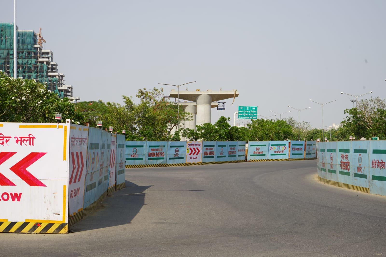 Delhi Metro construction site safety measures