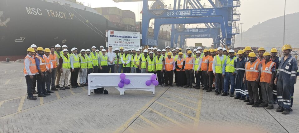 Adani Gangavaram Port highest-ever 3400 TEUs single transaction