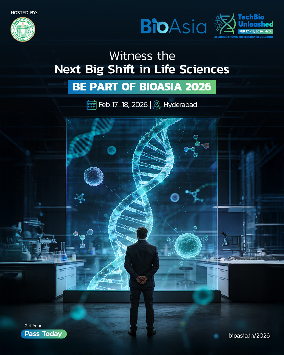BioAsia 2026 Telangana global TechBio hub Hyderabad