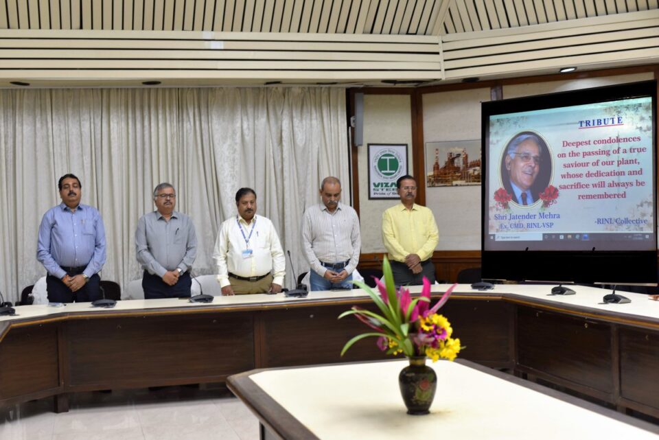 RINL former CMD J Mehra tribute