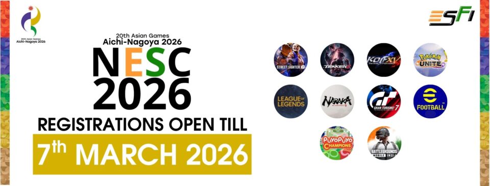 NESC 2026 registrations India esports Asian Games 2026