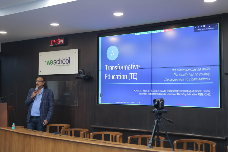 WeSchool Prof V Kumar academia industry future workforce session