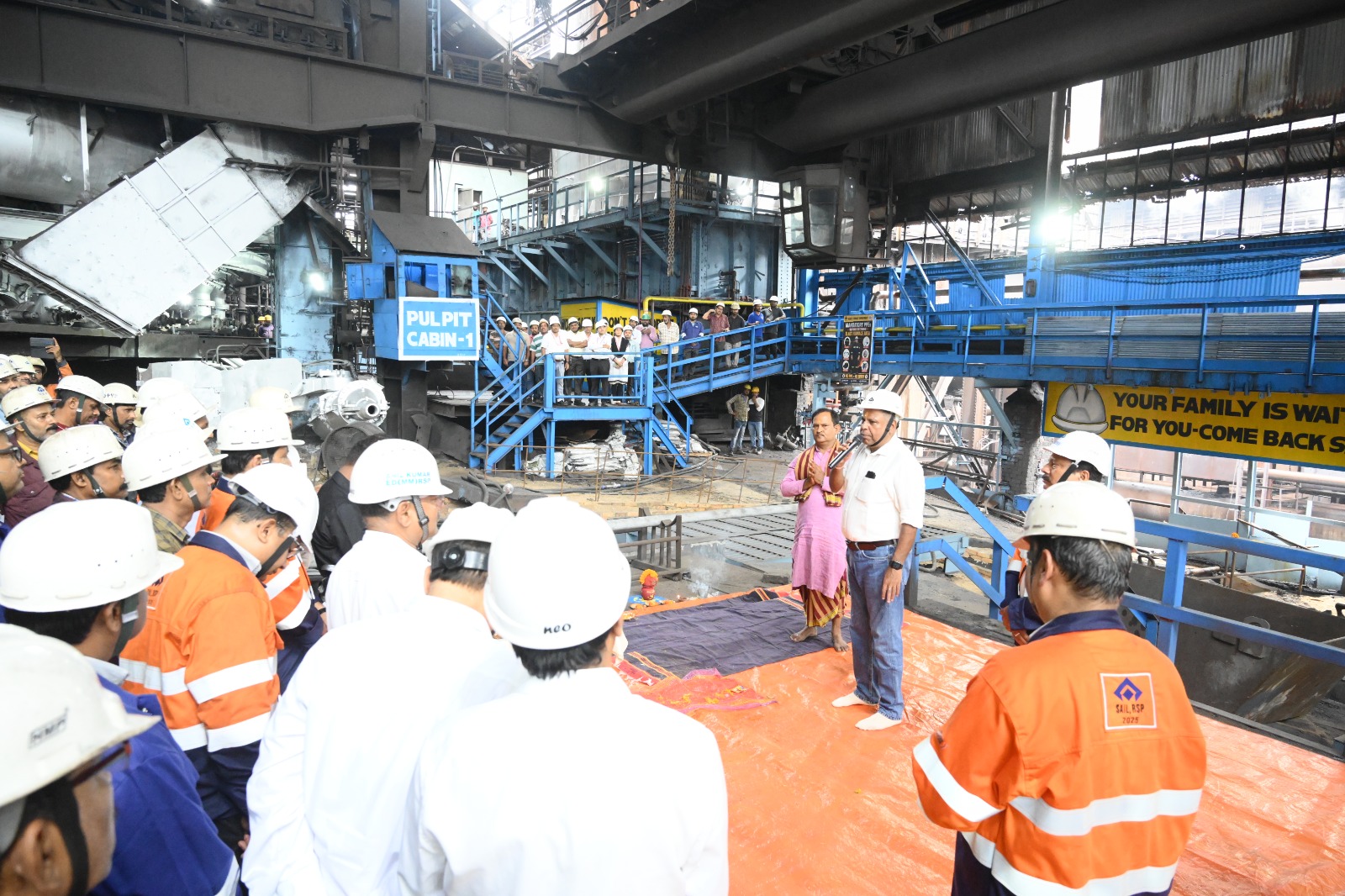 Rourkela Steel Plant Blast Furnace 4 blowing-in