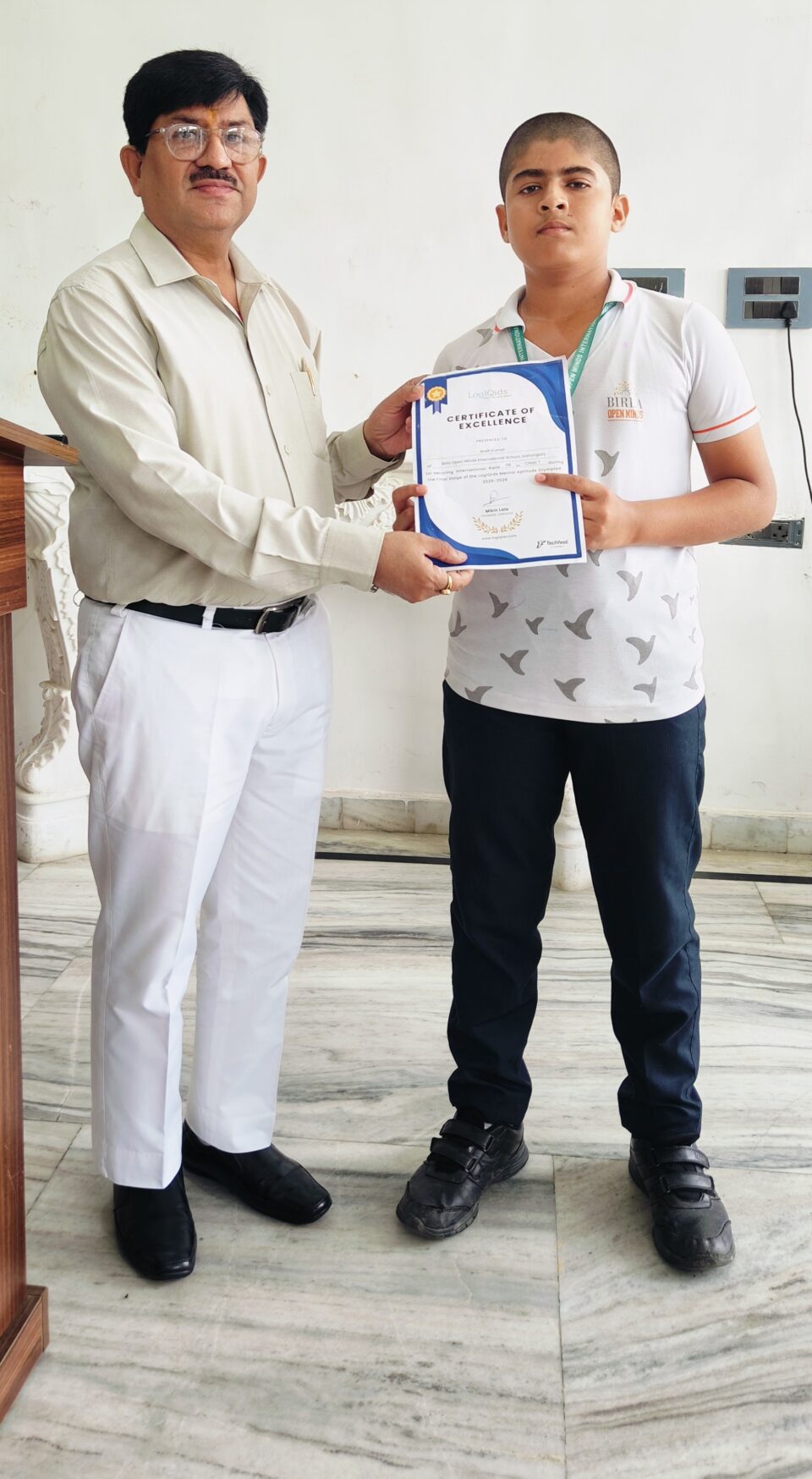 Ansh Kumar LogiQids Olympiad International Rank 118
