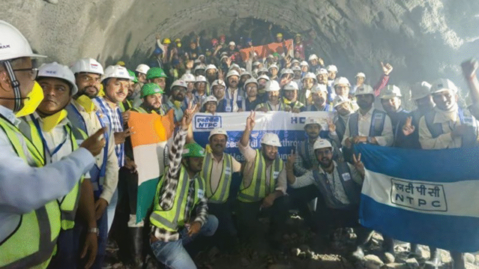 NTPC Tapovan Vishnugad Hydroelectric Project Head Race Tunnel breakthrough