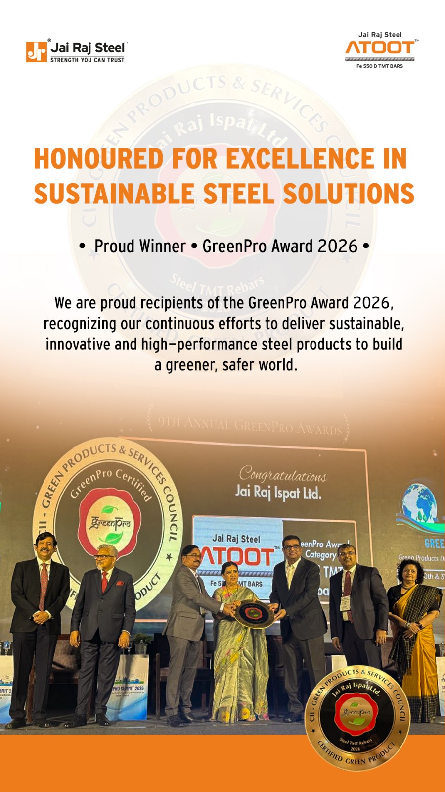 Jai Raj Ispat GreenPro Certification