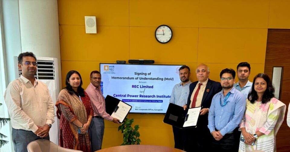 REC Limited Signs MoU with Central Power Research Institute (CPRI)