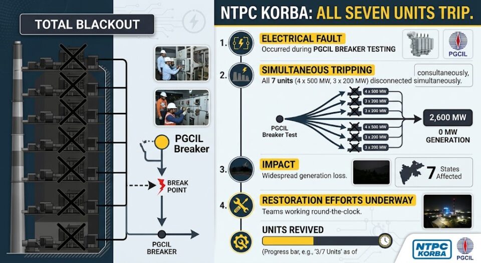 NTPC Korba power plant blackout units restored