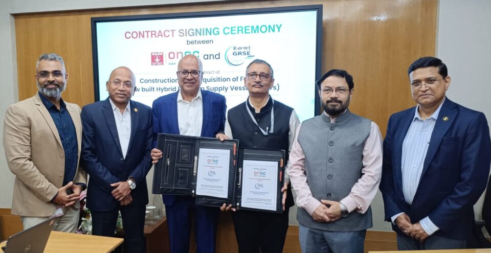 GRSE ONGC four Hybrid Platform Supply Vessels contract